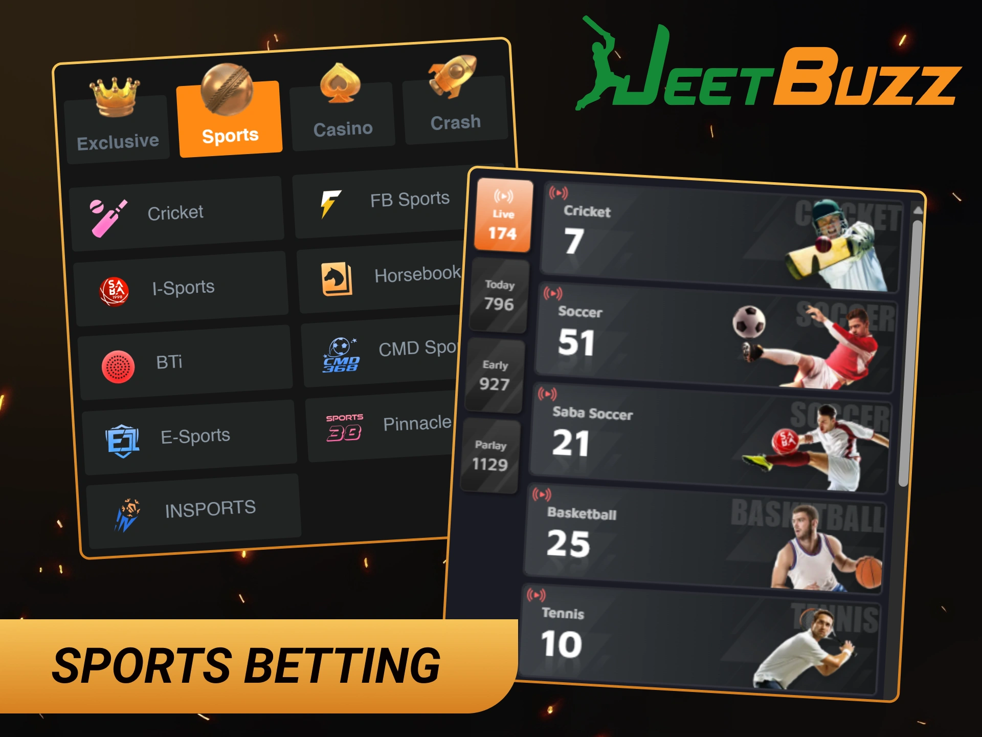 Access real-time markets and competitive odds for sports at JeetBuzz app.