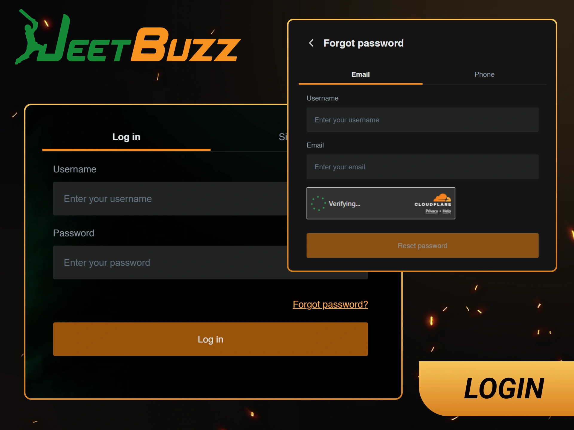 Use your credentials for a quick JeetBuzz login to access your personal account.