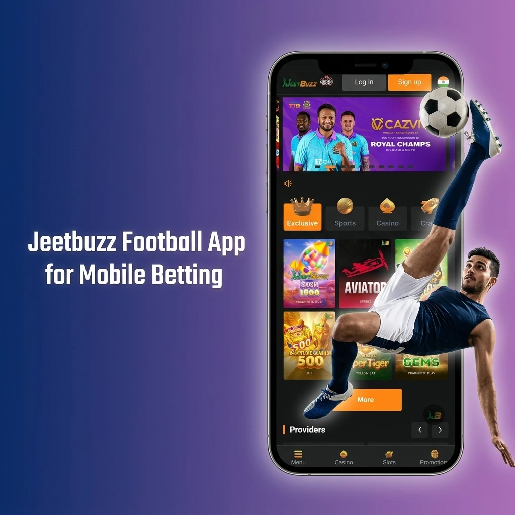 Jeetbuzz football mobile app interface showing live betting markets and odds on Android and iOS devices